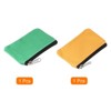 Unique Bargains Canvas Portable Change Coin Purse Pouch with Zipper 2 Pcs Yellow Green - 3 of 4