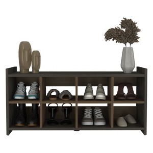 AZL1 Life Concept Shoe Rack Augusta with Eight Shoe Capacity Espresso Mahogany Finish Durable Build for Entryway Room, Black, 42.91"*18.89"*5" - 1 of 4