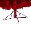 6ft. Red Flocked Fir Artificial Christmas Tree with 350 Red Lights, 33 Globe Bulbs & 748 Branches – Vibrant X-Mas Showpiece - 4 of 4