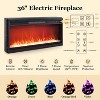 SinCiDo Living Room Modern Fireplace TV Stand for up to 80" TV w/ 36" Electric Fireplace, Adjustable Shelves & Hidden Drawers,Remote Control - 3 of 4