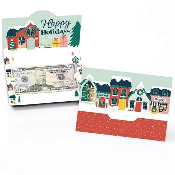Big Dot of Happiness Gingerbread Christmas - Gingerbread Man Holiday Party Money and Gift Card Sleeves - Nifty Gifty Card Holders - 8 ct