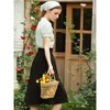 INSPIRE CHIC Women's Casual Elastic Waist Peasant A-Line Midi Skirts with Pockets - 2 of 4