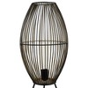 Northlight Oval Cage-Style Iron Table Lamp - 20" - Black and Gold - 4 of 4