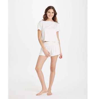 Women's 2pc Satin Pajama Set - Colsie™ White/leopard Xl : Target