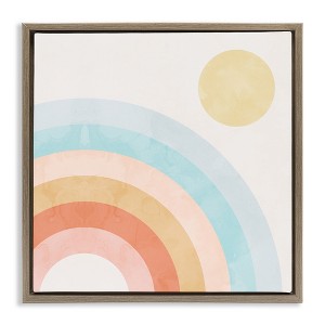 Stupell Industries Retro Rising Sun Rainbow Arches, 18" x 18" - 1 of 4