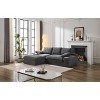 MYINDA 99'' L-Shaped Corduroy Modular Living Room Sofa Set - 2 Piece Free Assembly Upholstered Sleeper Sofa - 2 of 4