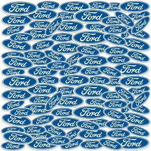 Ford Oval Emblem 100Ct Sticker Pack Miscellaneous 100 Ct. Sticker Pack - 1 of 4