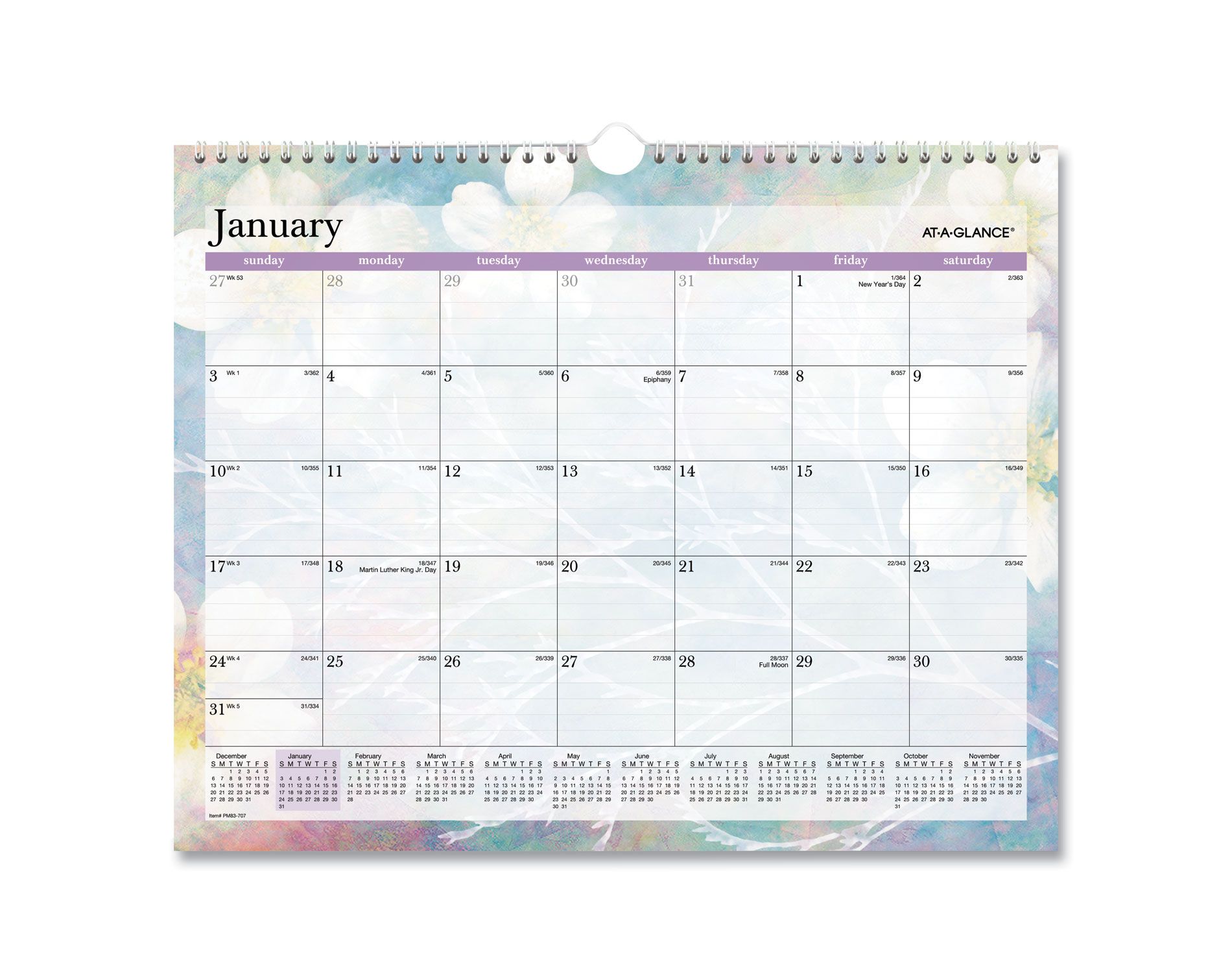 Dreams Monthly Wall Calendar, Seasonal Artwork, 15 x 12, Multicolor Sheets, 12-Month (Jan to Dec): 2026