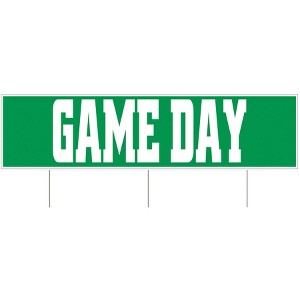 Beistle Plastic Jumbo Game Day Yard Sign, 11.75" x 3' 11", (1/Pkg) Multicolored - 1 of 3
