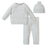 Hope & Henry Baby Raglan Button Sweater Set