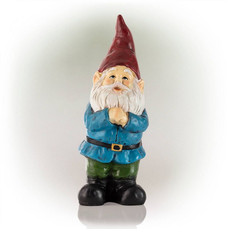 12&#34; Polyresin Bearded Garden Gnome Statue With Red Hat - Alpine Corporation, 1 of 8