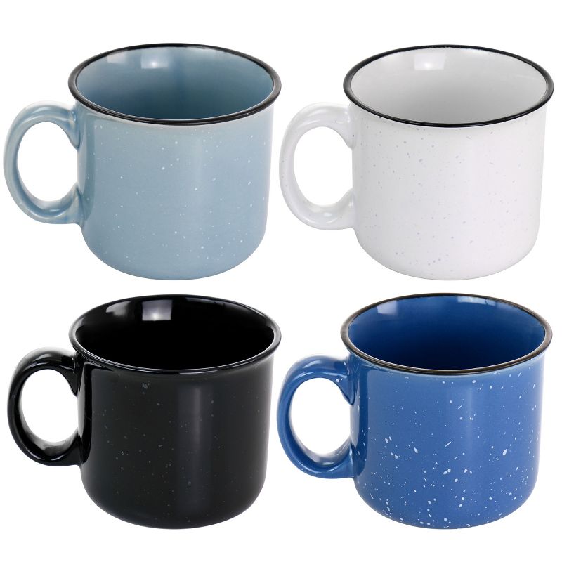 Mr. Coffee Mr. Colebrook Speckled Stoneware 18oz 4 Piece Mug Set in Assorted Colors, 5 of 7