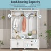 Kumasinova Modern Hall Tree with Storage Cabinet,59" Garment Rack with 2 Large Drawers,Coat Rack with 5 Hooks,Clothing Rack with Shelves for Entryway - 4 of 4