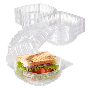 Stock Your Home Disposable Plastic Take Out Containers with Clear Lids ...