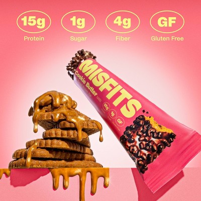Misfits Health Plant Based Cookie Butter Protein Bar - 15g Protein - 1.8oz