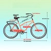 Infurnic Bicycles, 26 Inch Beach Cruiser Bike with Adjustable Seat, Single Speed Bicycle for Women men, Orange, 73"*40"*26" - 2 of 4