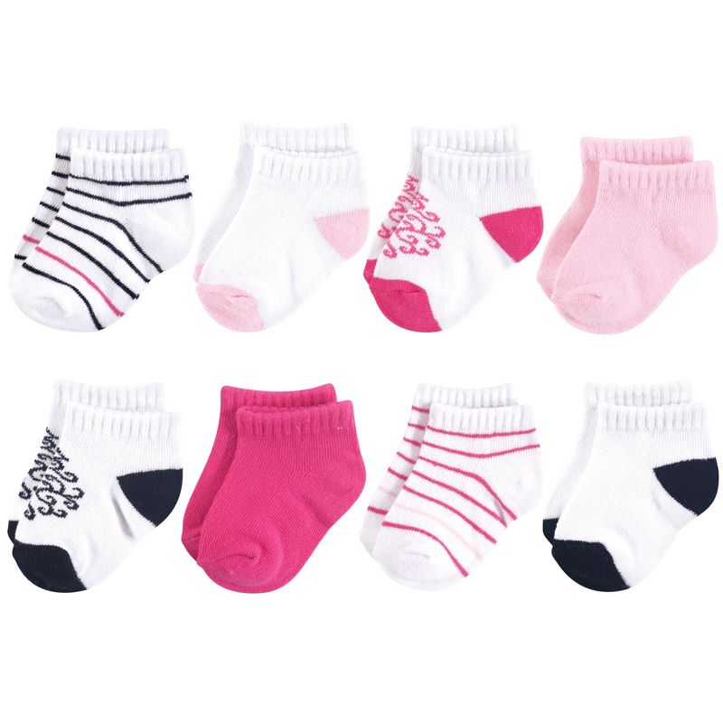Yoga Sprout Baby Girl Socks, Damask, 1 of 2