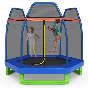 Gymax Kids Recreational Trampoline w/ Safety Enclosure for Indoor ...