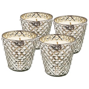 Gulches Flame Candles: 4x6" Unscented White & Ivory, 3.5" Scented with Holders, 2.8" Earl Grey in Glass - 1 of 4