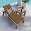 Honeycomb Outdoor Chaise Lounge Cushion - Sunbrella Canvas Teak - 2 of 4