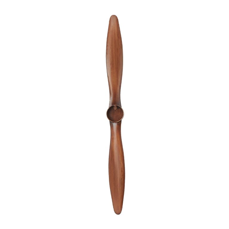 Metal Airplane Propeller 2 Blade Wall Decor with Aviation Detail - Olivia & May, 4 of 7