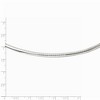 Black Bow Jewelry 4mm 14k White Gold Domed Omega Chain Necklace - 2 of 4