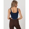 Allegra K Women’s Denim Sleeveless Square Neck Cropped Stretch Tank Top - 4 of 4