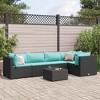 vidaXL Patio Lounge Set Black, Water blue - 2 of 4