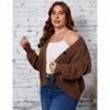 Coolmee Womens Plus Size Cardigan Sweater Casual Long Sleeve V Neck Button Down Chunky Knit Cardigans Outwear - 4 of 4
