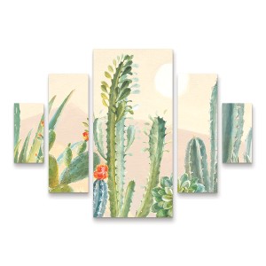 Trademark Fine Art Danhui Nai Desert Greenhouse I 5 Piece Panel Set Art - 1 of 3