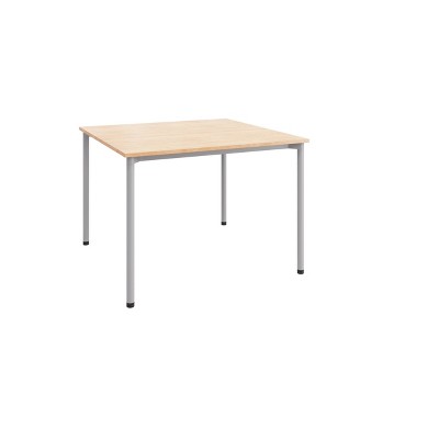 42"x42" Spright Office Desk Maple/Silver - Olio Designs