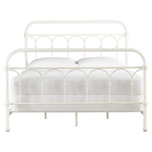 Caledonia Metal Bed - Full - Antique White - Inspire Q