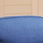 blue cushion/brown wicker