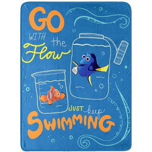 Northwest Finding Nemo Micro Raschel Throw Blanket, 46" x 60", with The Flow Multicolored - 1 of 4