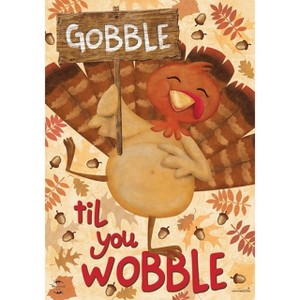 Briarwood Lane Garden Flag 12x18 For Outdoor Gobble Turkey Thanksgiving For Thanksgiving Garden Flag Flags For Outside - 1 of 4