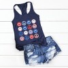 Simply Sage Market S.W.Smiley Stacked 4th of July Smiley Racerback Tank - 3 of 3