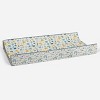 Bacati - Little Dino Boys Teal/Yellow Muslin Quilted Changing Pad Cover - 3 of 4