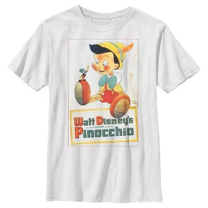 Boy's Pinocchio Retro Movie Poster T-Shirt - 1 of 4