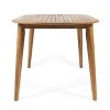 PAGED Outdoor Dining Table Rustic Style Dining Table with Slat Design for Patio, Deck, Poolside - 3 of 4