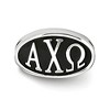Black Bow Jewelry Sterling Silver Alpha Chi Omega Greek Life Bracelet Bead Charm - 2 of 3