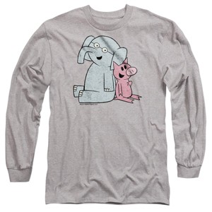 Men’s Elephant Piggie With Logo Long Sleeve T-Shirt - 1 of 4