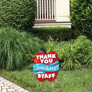 Big Dot of Happiness Thank You Teachers - Outdoor Lawn Sign - Teacher and Staff Appreciation Yard Sign - 1 Piece - 1 of 4
