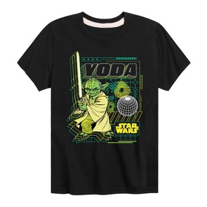 Boys' - Star Wars - Digital Yoda Short Sleeve Graphic T-Shirt - 1 of 4