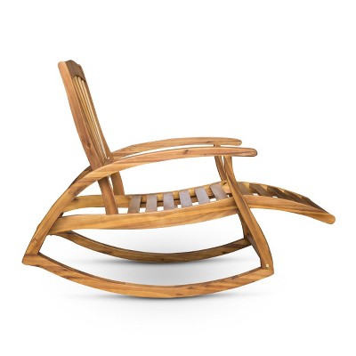 Maliang Outdoor Rocking Chair with Retractable foot panel, for Porch, Patio, Balcony
