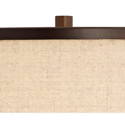 Elias 28" Bronze Industrial Table Lamp with Oatmeal Shade