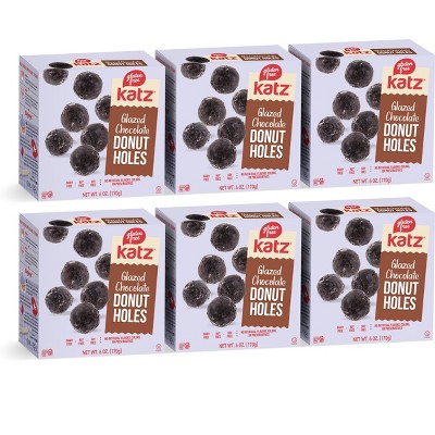 Katz Gluten Free Glazed Chocolate Donut Holes - 6 Pack