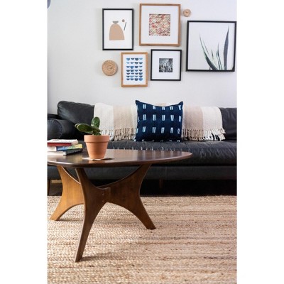 Handmade Braided Jute and Cotton Reversible Area Rug 5' x 8' - Natural Brown