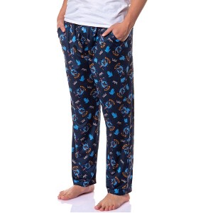 Harry Potter Men's Hogwarts House Crest All Over Print PJ Pajama Pants - 1 of 4