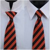 College 1/2" Striped Colored Woven Clip On Neck Tie - image 3 of 3