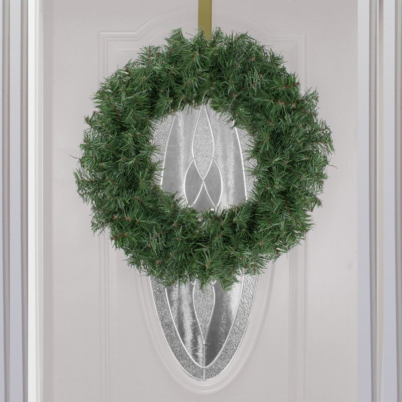 Northlight 18" Unlit Canadian Pine Artificial Christmas Wreath, 4 of 6